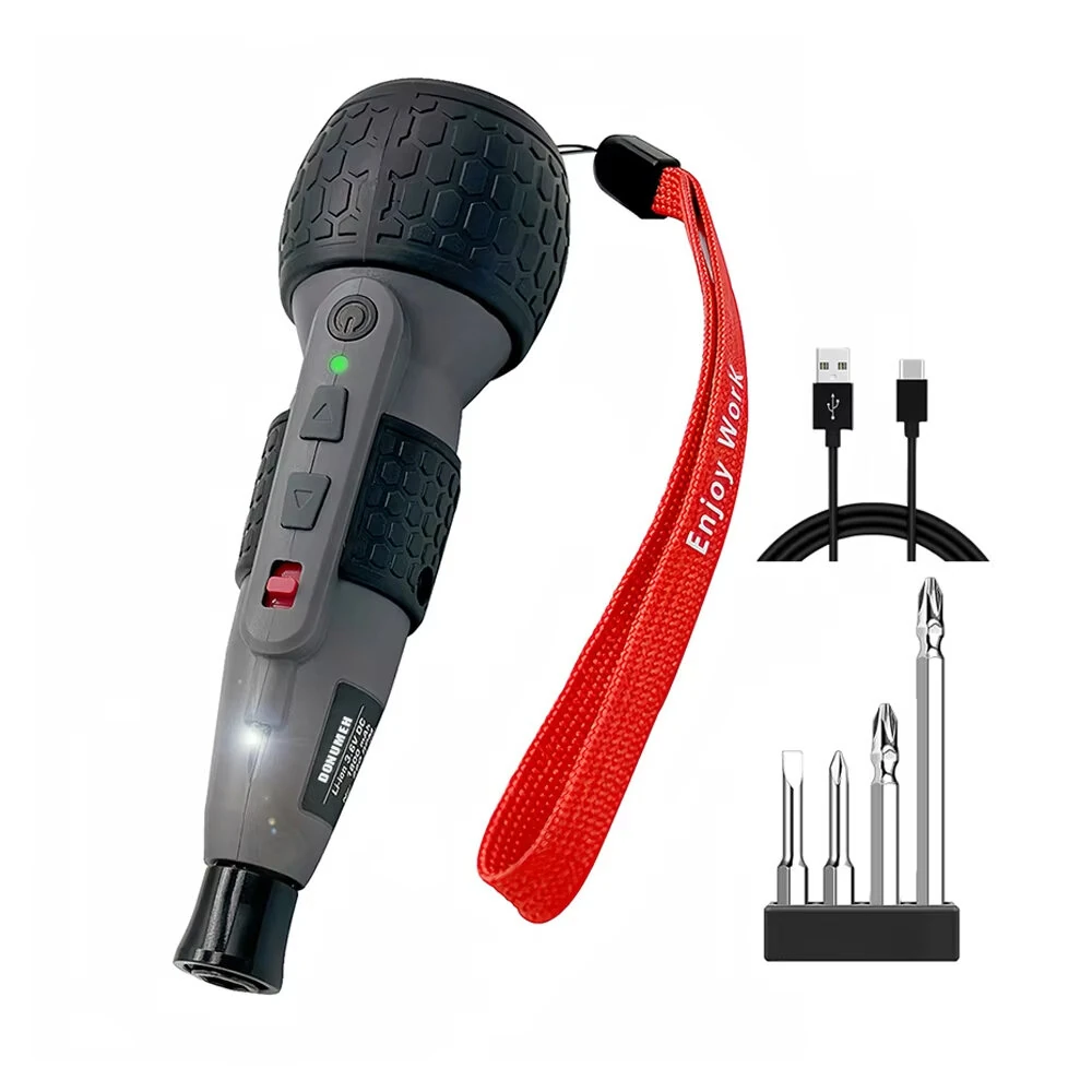 DONUMEH Mini Electric Screwdriver PTS-066 3.6V 1800mAh Lithium Battery Type-C USB 3-Level Adjustable Torque LED Light 300RPM Pen Style Tool — view 2