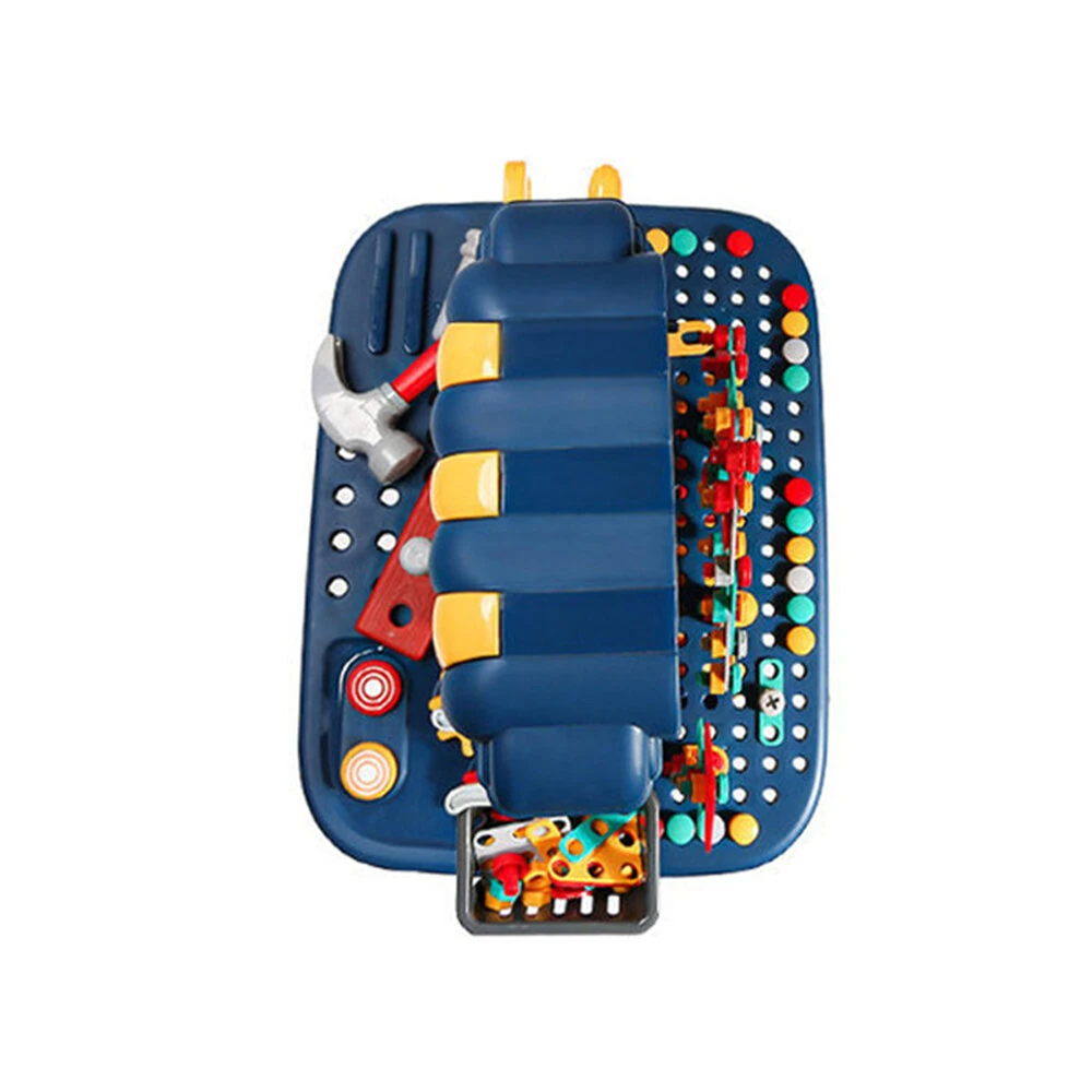 Double Sided Tool Table Toy Screw-fastening Assembly Hands-on Multi-function Varied Simulation kit Strong Impact Drill for Boys Birthday Christmas Gift — view 3