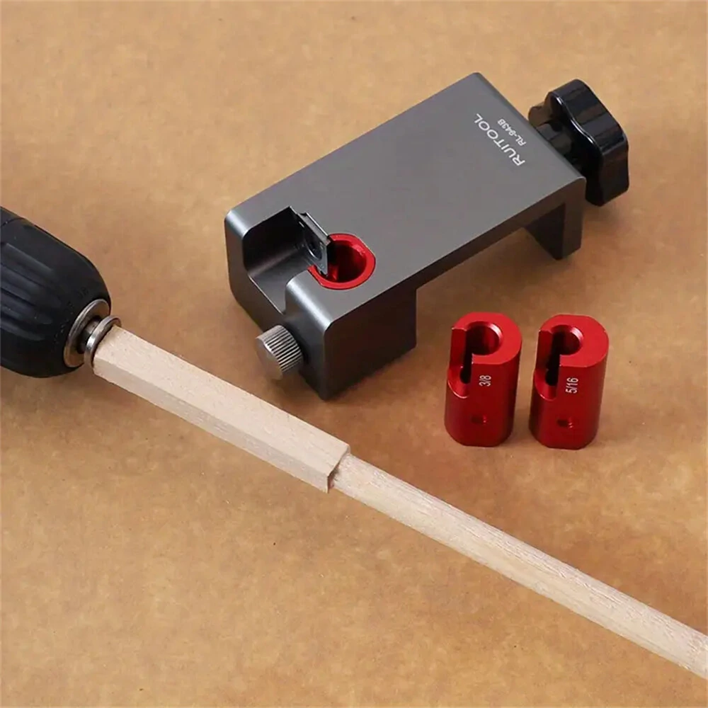 Dowel Maker Jig Tenon Dowel Plug Cutter With Sharp Alloy Blade Adjustable Drill Guide Positioner For Wood Sticks Making Round Bar Auxiliary Tool — view 3