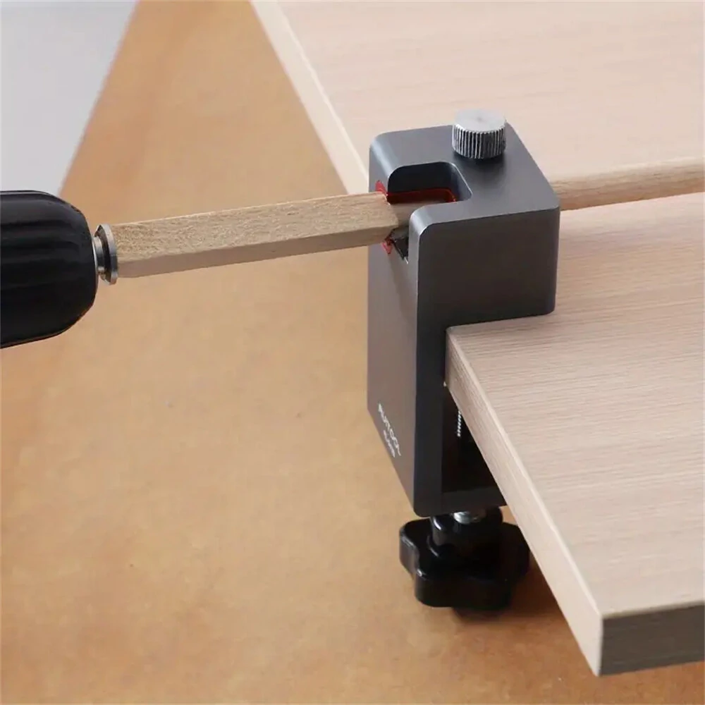 Dowel Maker Jig Tenon Dowel Plug Cutter With Sharp Alloy Blade Adjustable Drill Guide Positioner For Wood Sticks Making Round Bar Auxiliary Tool — view 4