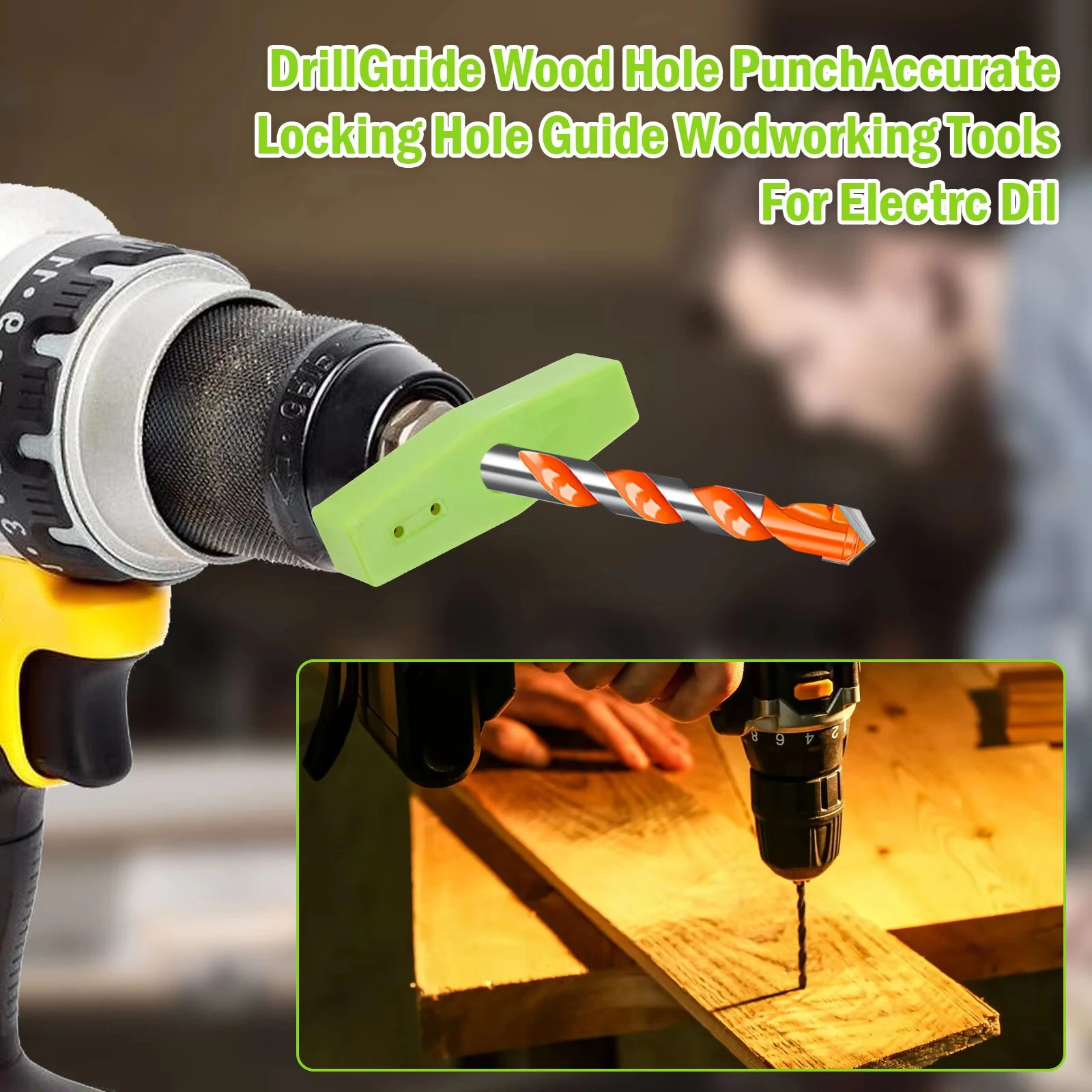 Drill Hole Position Light Locator Plastic Drill Guide Light Locator No Blocking Viewing Drill Bit Hole Punching Light Locator — view 4