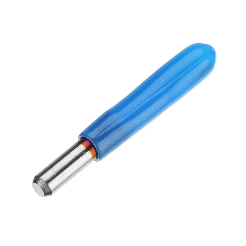 Drillpro 10pcs 0.1/0.2/0.3mm 25 Degree Engraving Bit Blue NANO Coated Carbide Flat Bottom PCB Engraving Bit CNC Router Tool — view 9