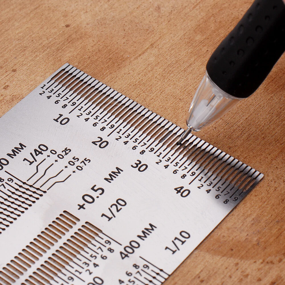 Drillpro 200/300/400mm Stainless Steel Precision Marking T Ruler Hole Positioning Measuring Ruler Woodworking Scriber Scribing Tool — view 11