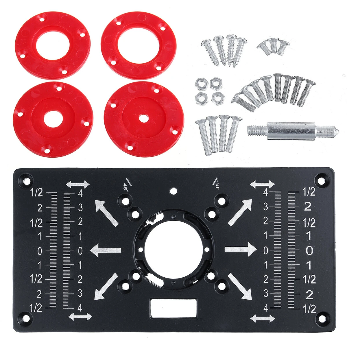 Drillpro 235x120x8mm Trimming Machine Flip Panel Woodworking Router Table Insert Plate for MAKITA(RT0700c) — view 2