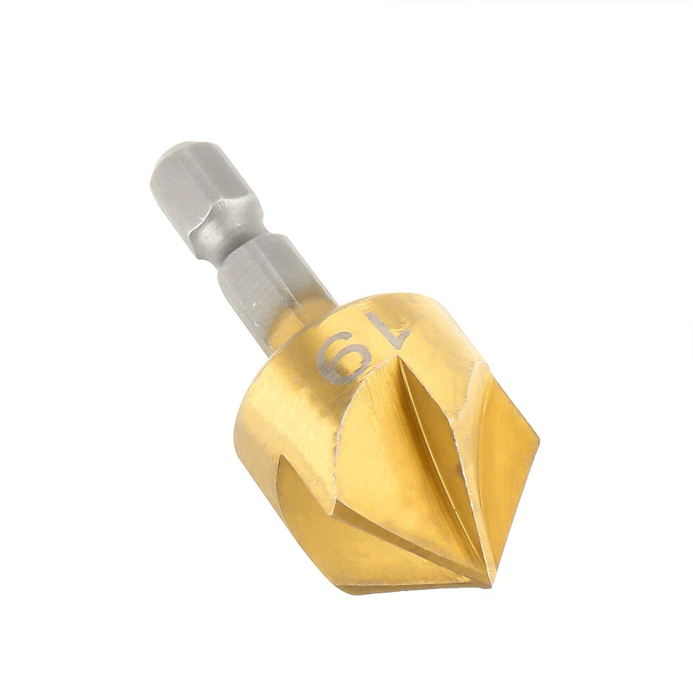 Drillpro 23pcs Woodworking Chamfering Countersunk Drill Bit Set 5 Flute Chamfering Drill Wood Plug Cutter Automatic Center Punch Drill — view 8