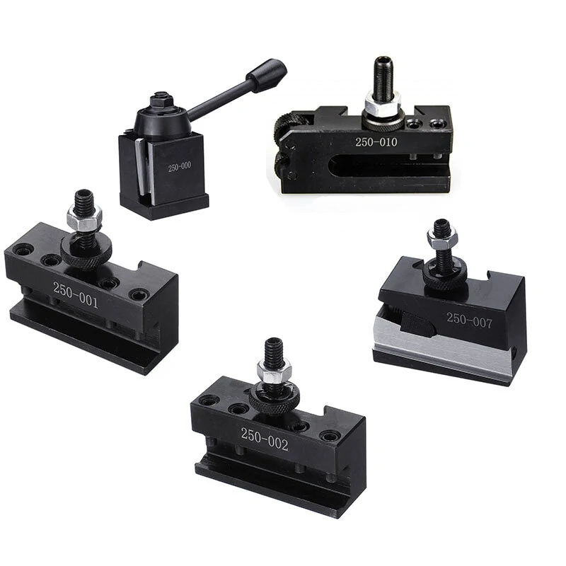 Drillpro 250-000 Cuneiform GIB Type Quick Change Tools Kit Tool Post 250 001-010 Tool Holder for Lathe Tools — Drillpro