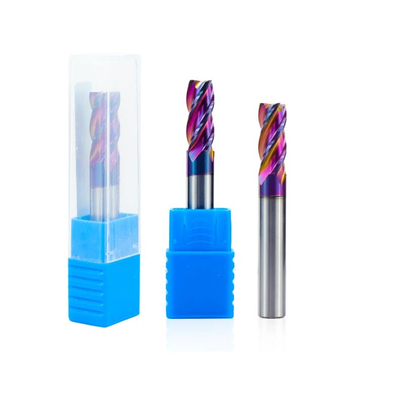 Drillpro 5/6/8/10/12mm ULTRA Surface Tungsten Carbide End Mill HRC60 4 Flute Spiral End Milling Cutter CNC Router Bit — view 4
