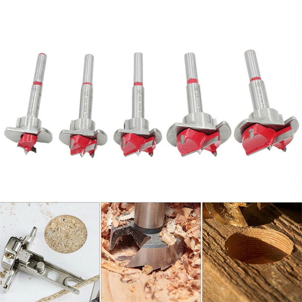 Drillpro 5Pcs Forstner Drill Bit Set 15 20 25 30 35mm Wood Auger Cutter Hexagon Wrench Woodworking Hole Saw For Power Tools — view 6