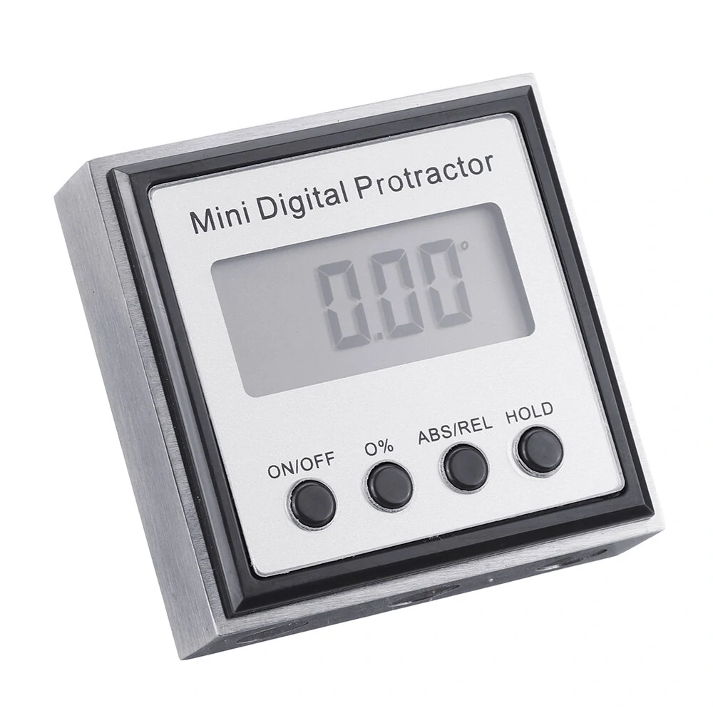 Drillpro Stainless Steel 360 Degree Mini Digital Protractor Inclinometer Electronic Level Box Magnetic Base Measuring Tools — view 2