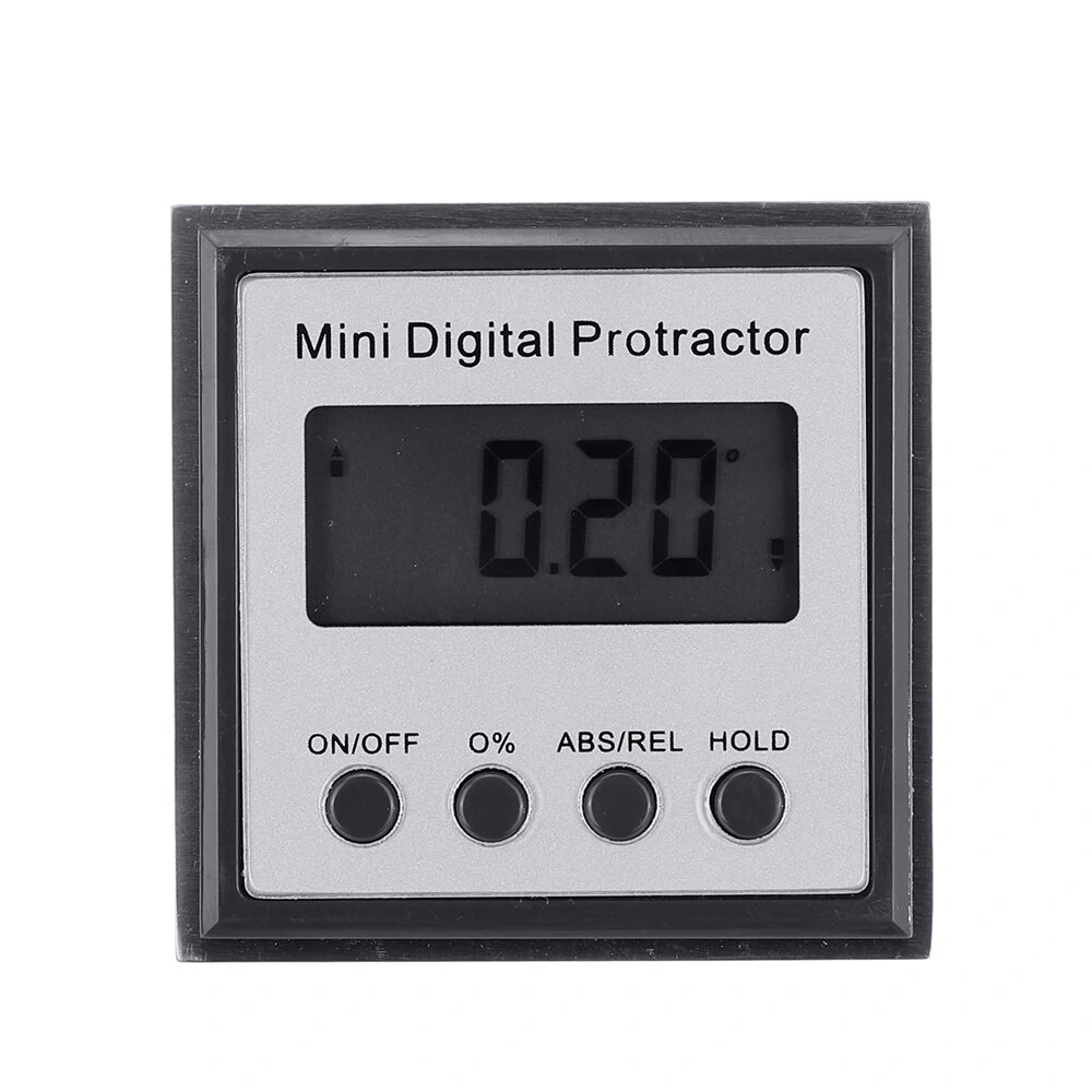 Drillpro Stainless Steel 360 Degree Mini Digital Protractor Inclinometer Electronic Level Box Magnetic Base Measuring Tools — view 3