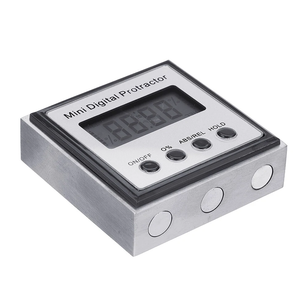 Drillpro Stainless Steel 360 Degree Mini Digital Protractor Inclinometer Electronic Level Box Magnetic Base Measuring Tools — view 5