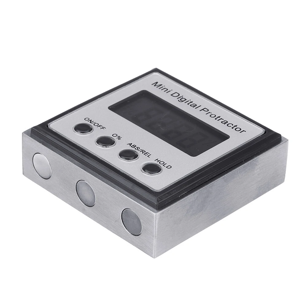 Drillpro Stainless Steel 360 Degree Mini Digital Protractor Inclinometer Electronic Level Box Magnetic Base Measuring Tools — view 7