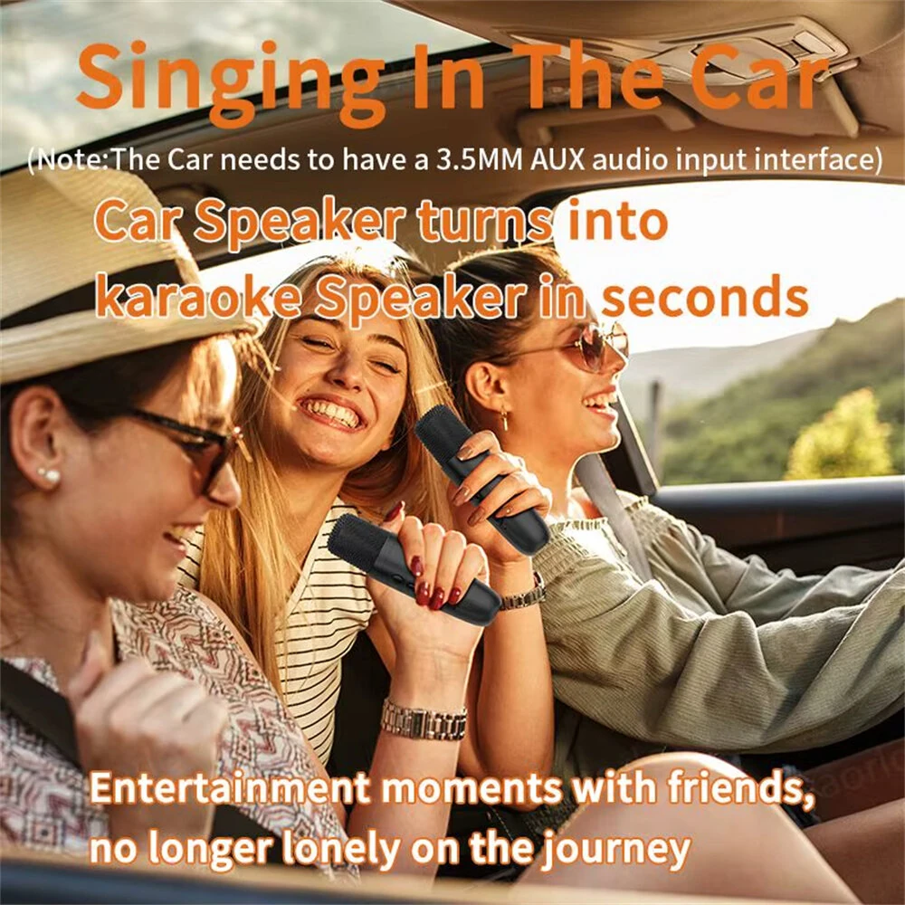DSK1 Wireless Karaoke Companion Bluetooth 5.3 Dynamic Microphone KTV DSP Mixer System 3.5MM AUX Type-C Amplifier Host For Speaker Car — view 6