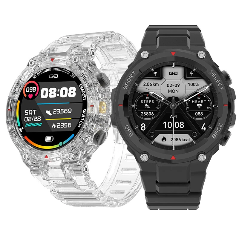 DT NO.I DT5 Sport 1.45inch HD Screen GPS Compass bluetooth Call Heart Rate Blood Pressure Blood Oxygen Monitor Sleep Monitoring Multi-sport Modes Music Playback IP68 Waterproof Smart Watch