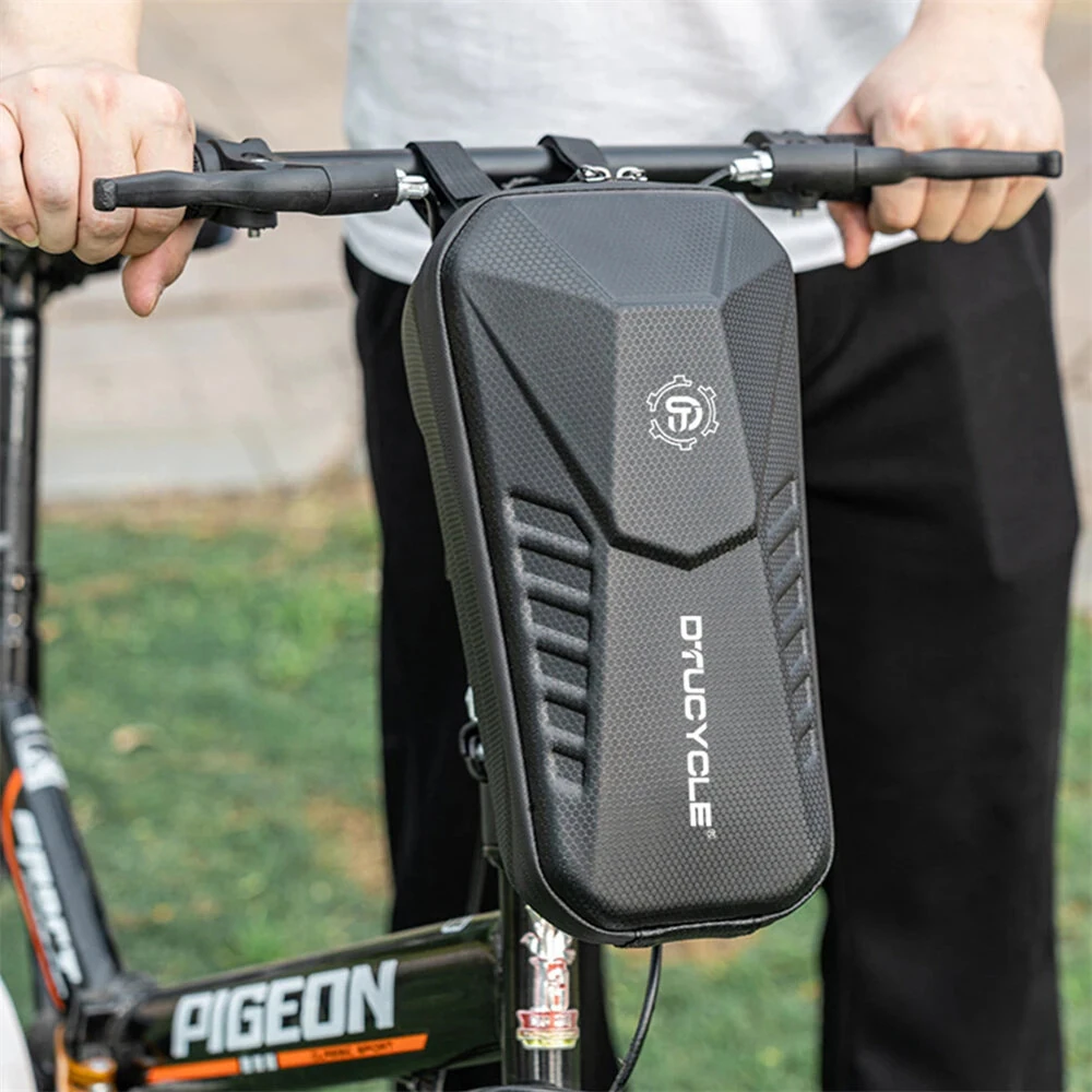 DTUCYCLE 2/3/4L Electric Bike Bag Waterproof Double Zipper Hard Shell Front Hangding Storage Bag for Electric Bicycle Scooter — view 9