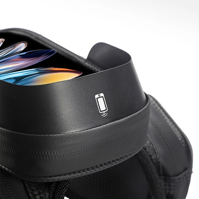 DTUCYCLE Bicycle Front Frame Separable Organizer Bag Waterproof Touch Screen Cycling Bag Triple Hoop Loop Fastening Bike Tube Bag for MTB Road — view 5