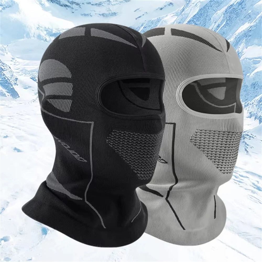 DTUCYCLE Warm Winter Cycling Caps Men Women Cold-Proof Thermal Sports Hoods Full Face Mask Ski Hunting Helmet Liner Head Neck Cover — view 3