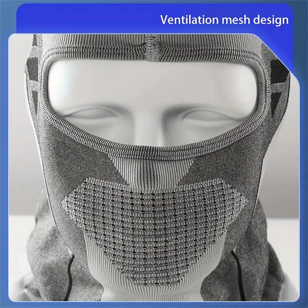 DTUCYCLE Warm Winter Cycling Caps Men Women Cold-Proof Thermal Sports Hoods Full Face Mask Ski Hunting Helmet Liner Head Neck Cover — view 6
