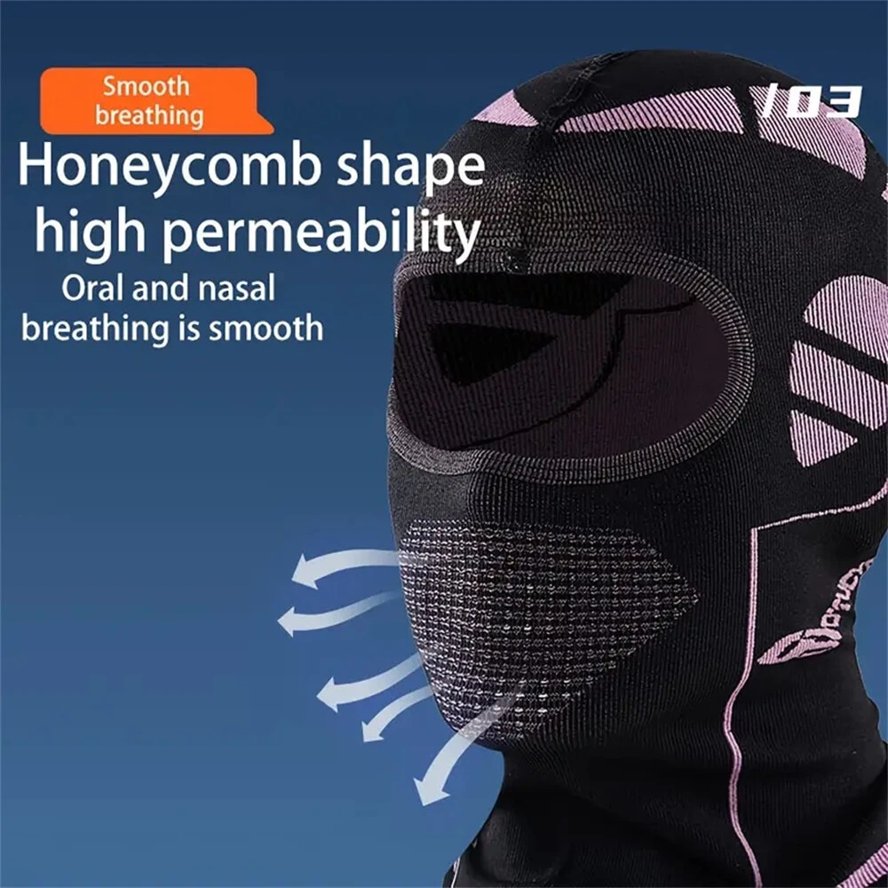 DTUCYCLE Warm Winter Cycling Caps Men Women Cold-Proof Thermal Sports Hoods Full Face Mask Ski Hunting Helmet Liner Head Neck Cover — view 7