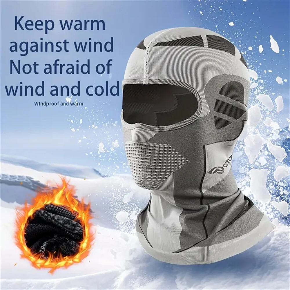 DTUCYCLE Warm Winter Cycling Caps Men Women Cold-Proof Thermal Sports Hoods Full Face Mask Ski Hunting Helmet Liner Head Neck Cover — view 9