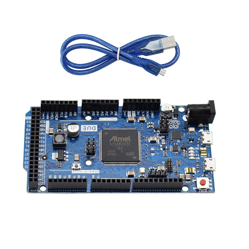 DUE R3 Development Board SAM3X8E32-bit ARM Learning Master Module Main Control Board with USB Cable forArduino — DUE