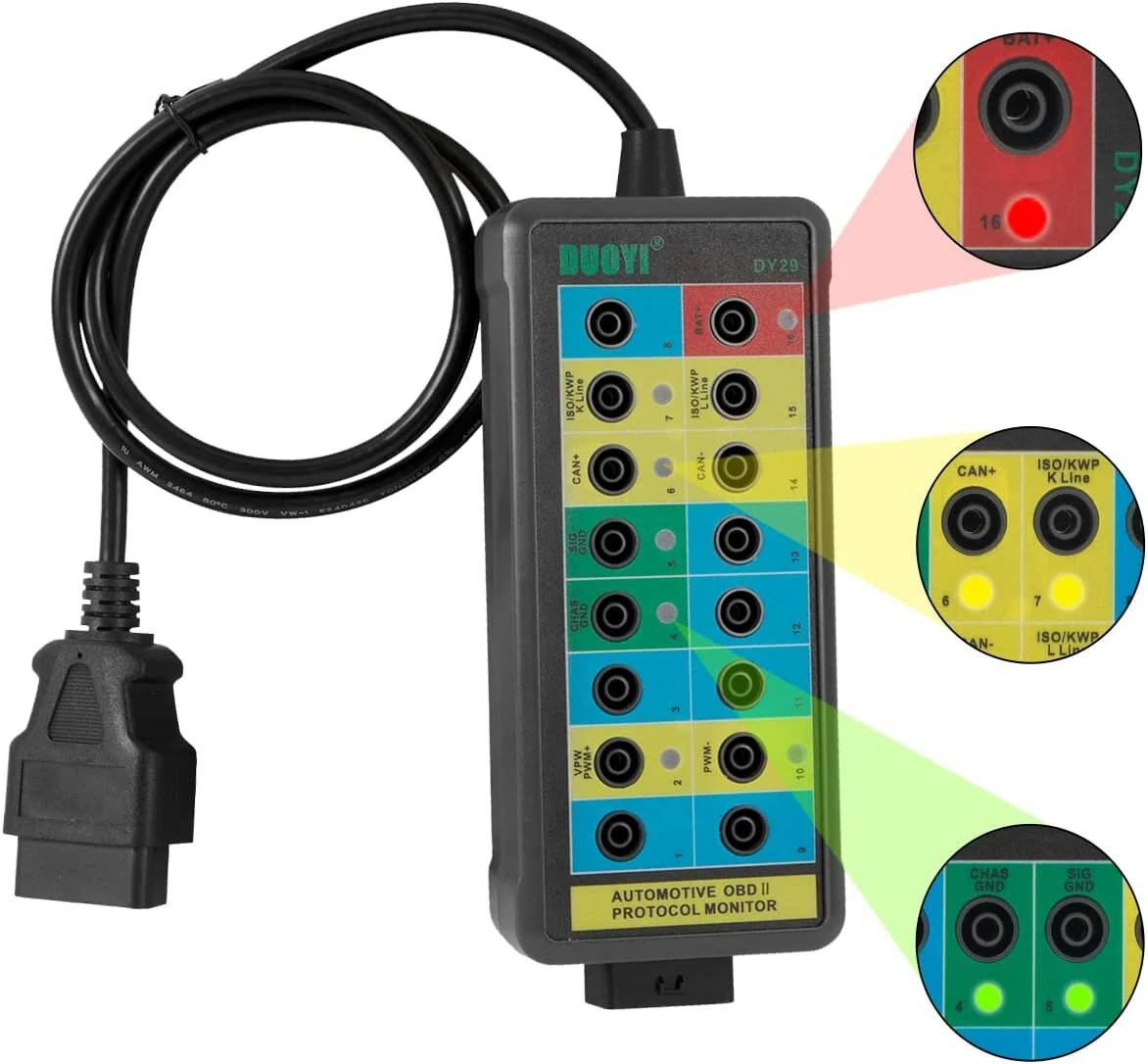 DY29 Automotive OBD Interface Diagnostic Protocol Detector Detects Diagnostic Signal Detector — DY29