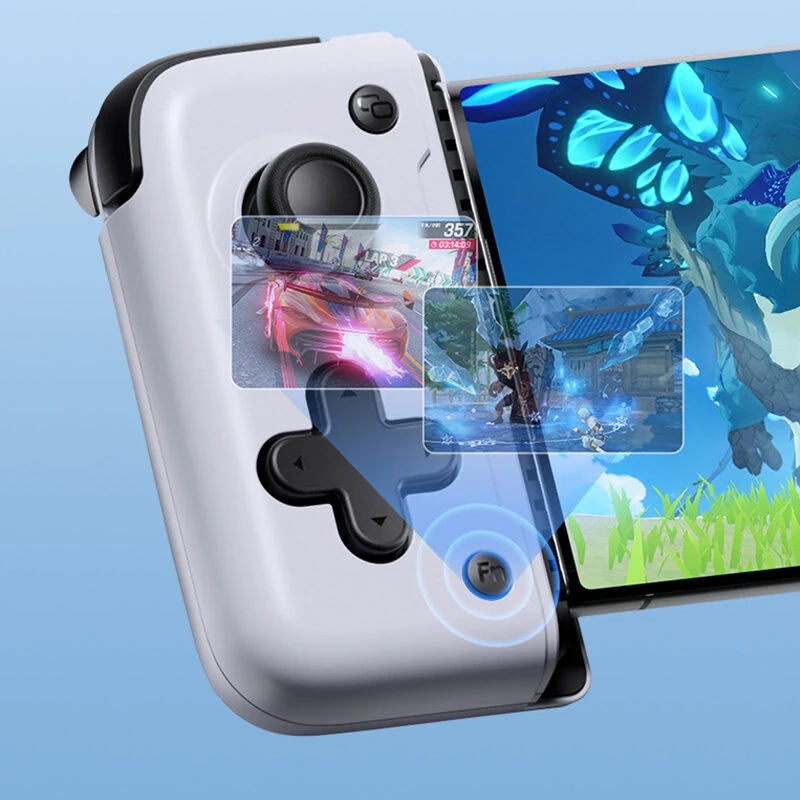 EasySMX M05 Wired Type-C Mobile Phone Controller bluetooth Stretchable Mobile Gamepad with Hall Linear Triggers 3D Joystick Support Vibration Turbo Function 100-173mm Extendable — view 6