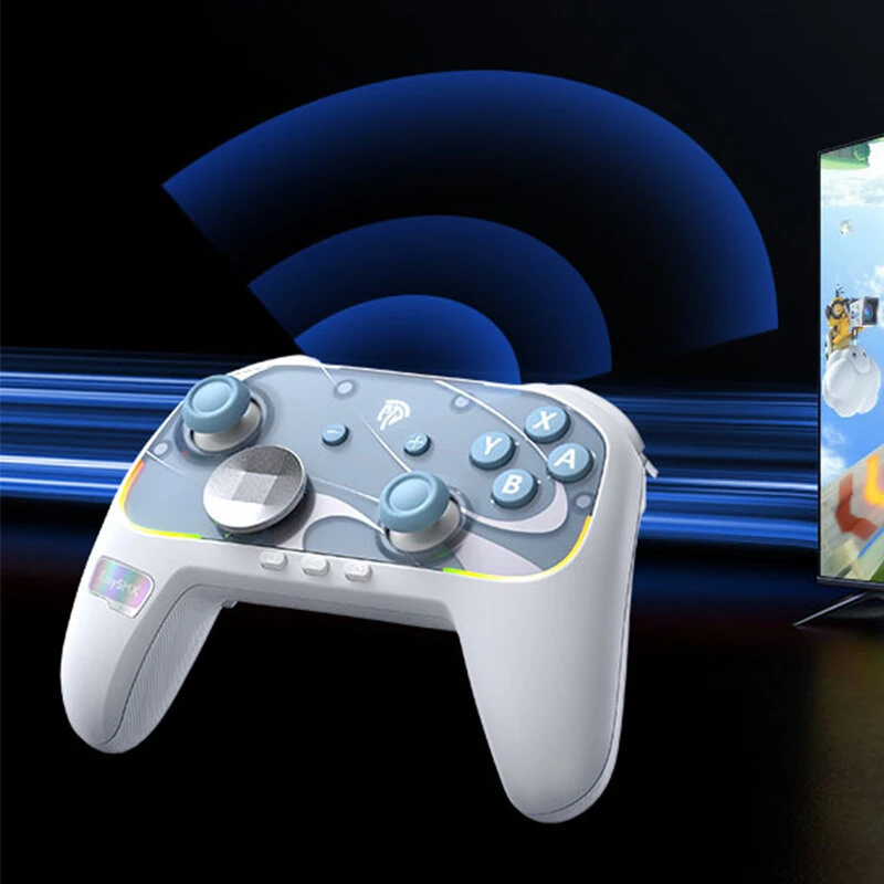 EasySMX S10 Wired bluetooth Gamepad TMR Joystick RGB Controller Compatible with Switch 2/PC/Phone/TV/Steam Support Six-axis Gyro HD Vibration NFC Function — view 5
