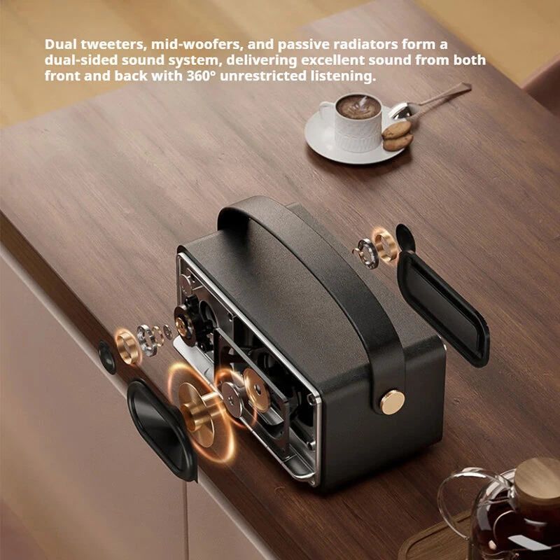 Edifier M285 40W Retro Portable Speaker bluetooth Speaker 360° Sound Field Hi-res Audio 19H Playback TWS Support USB Soundcard TF Card Playback Handheld Outdoors Speakers — view 5