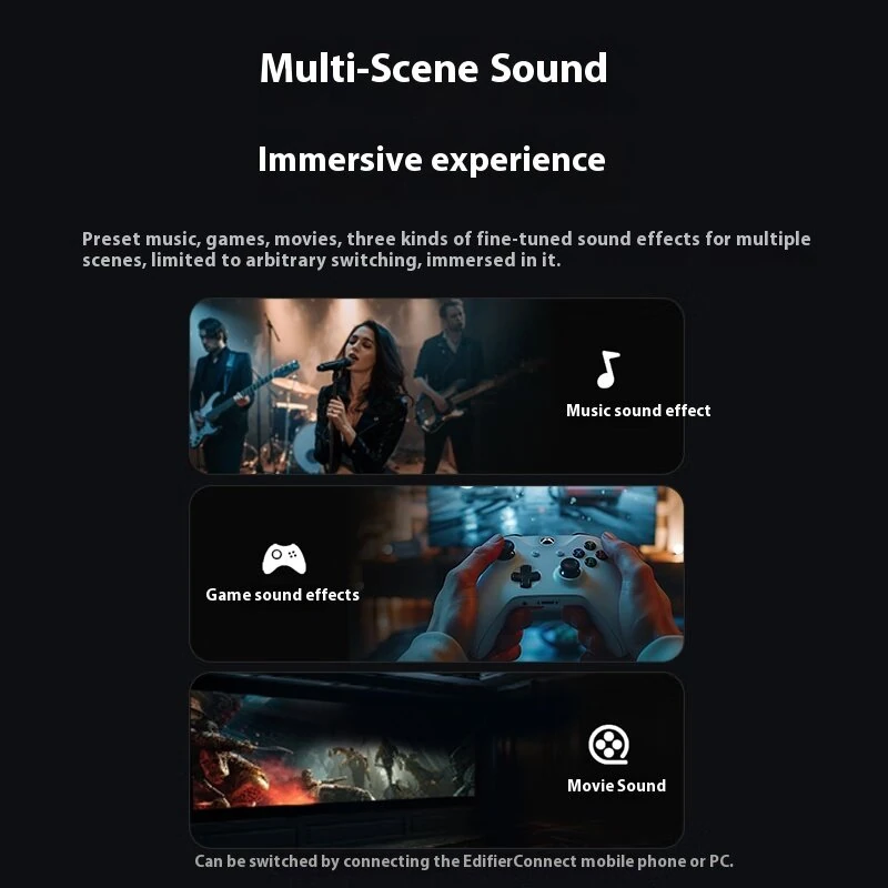 EDIFIER M30 Plus Computer Speaker Wired bluetooth Soundbar Dual 52mm Drivers RGB Light Built-in Microphone 3 Fine-tuned Sound Effect USB Wired Desktop Soundbar — view 6