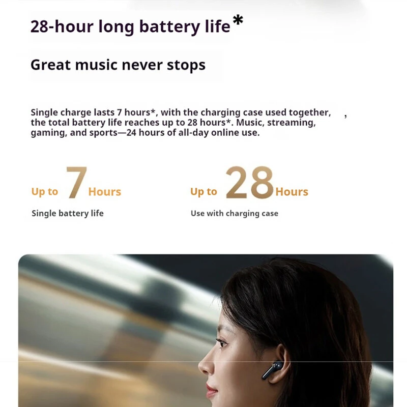 EDIFIER TO-U3 Plus TWS Earbuds Wireless bluetooth Earphone OLED Digital Display 13mm Composite Diaphragm AI Call Noise Cancelling 28H Playback Low Delay Sports Headphones — view 7