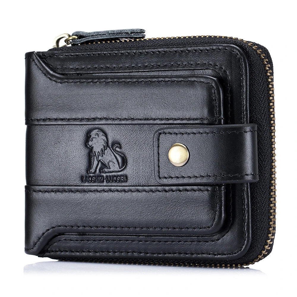 Ekphero Men's RFID Genuine Leather Wallet Large Capacity Multi-card Anti-theft Retro Design Fashion Multifunctional Wallet — view 10