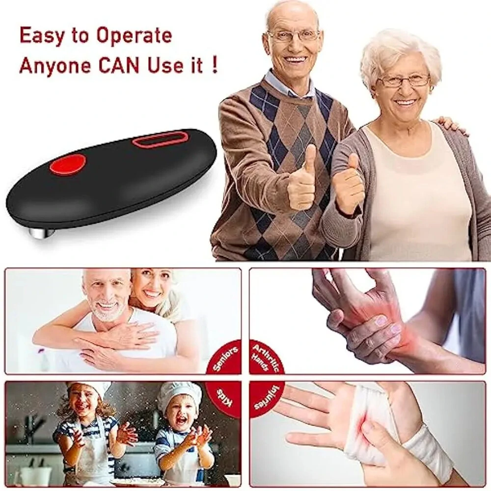 Electric Can Opener Handheld Automatic Bottle Opener Jar Can Tin Touch No Sharp Edges High Power Opener Can Kitchen Accessory — view 9