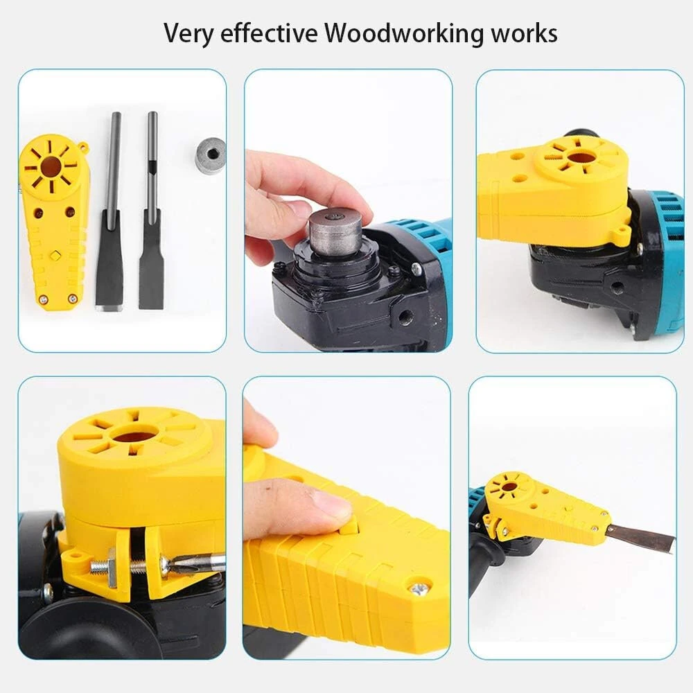 Electric Chisel Accessory Stainless Steel Flat Cutter Lightweight Plastic Handle 200mm Full Length Quick Install Woodworking Tool for Carpentry DIY — view 5