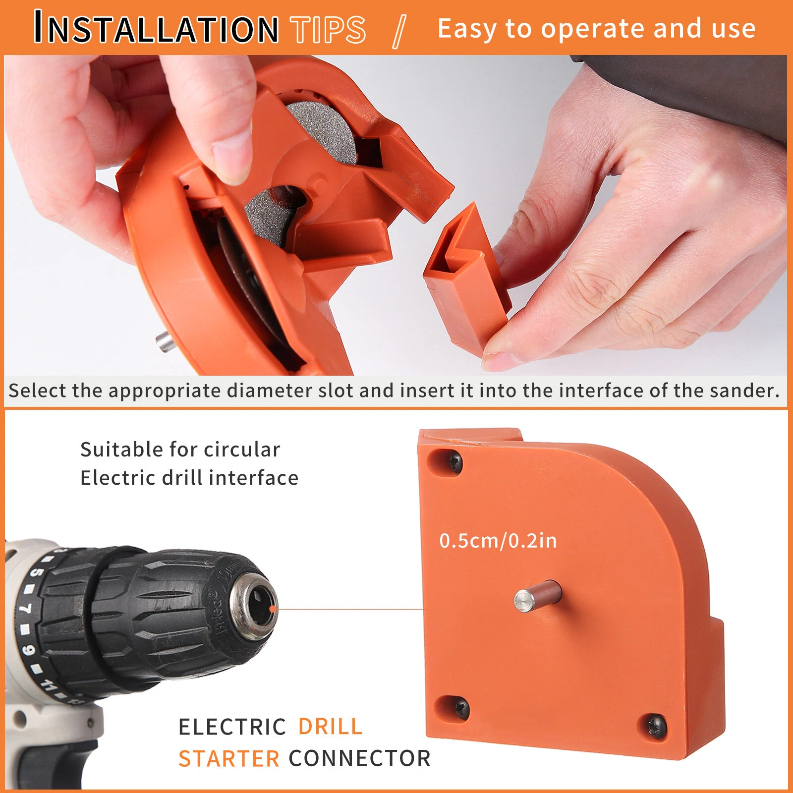 Electric Drill Bit Sharpener Multipurpose Drill Bit Grinding Sharpener for All Bits Drill Grinder Grinding Tool for High Speed Steel Masonry Carbide Cobalt & Tin Coated Bits — view 6