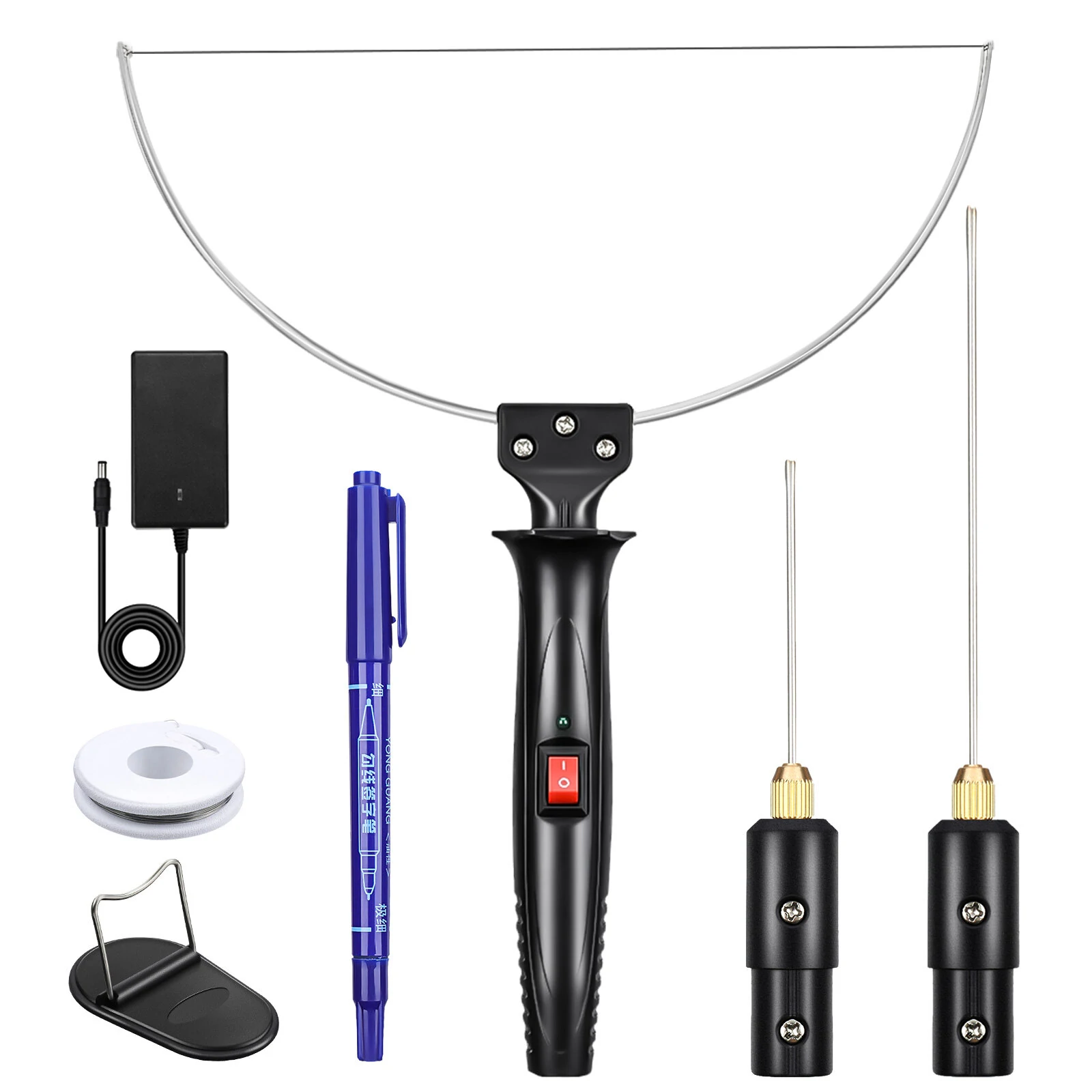 Electric Foam Cutter GOCHANGE Electric Cutting Machine Pen Tools Kit US Plug 100-240V /18W Styrofoam Cutting Pen with Electronic Voltage Transformer Adaptor For Foam Cutting, Holes Digging, Details Handling — Pricio