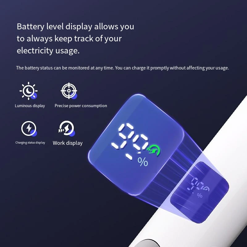 Electric Mosquito Swatter with Electronic Digital Screen Electric Exterminator Fly Swatter Detachable Handheld Auto Swat Mode Type-C Rechargeable — view 4