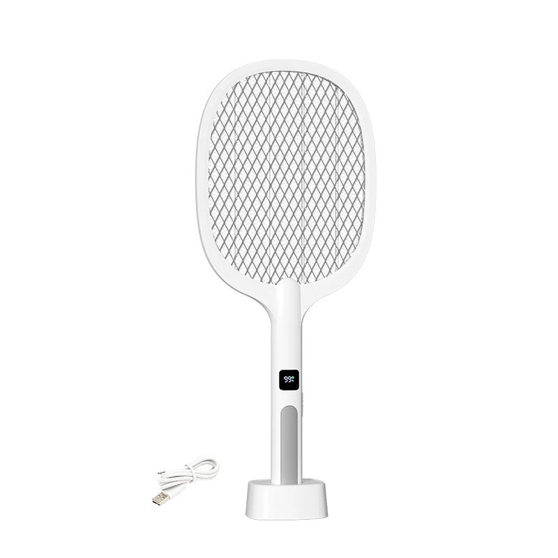 Electric Mosquito Swatter with Electronic Digital Screen Electric Exterminator Fly Swatter Detachable Handheld Auto Swat Mode Type-C Rechargeable — view 8