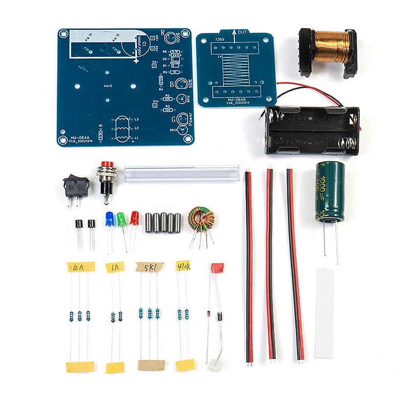 Electromagnetic DIY Electronic Kit Long-range Projectile High-voltage Coil Booster Circuit Board Production Welding Electronic Science Experiment — view 6
