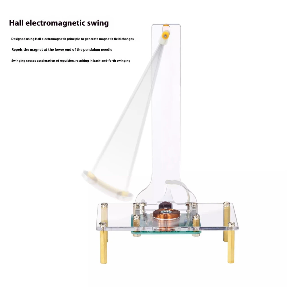 Electromagnetic Swing DIY Kit TJ-56-678 Hall Effect Sensor DC 5V Educational Science Experiment Electromagnetism Assembly Model Perfect for STEM Projects — view 3
