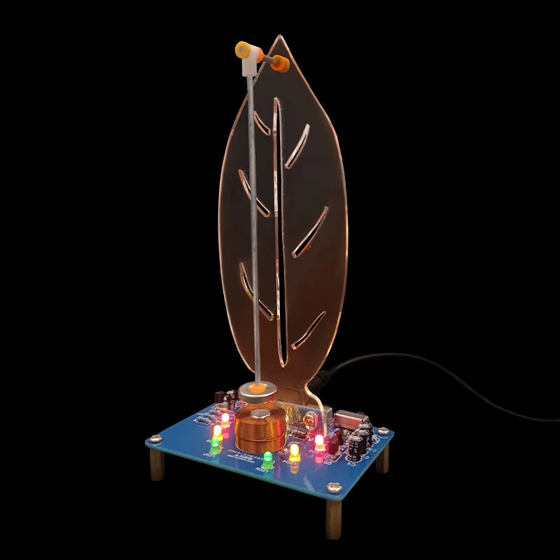 Electromagnetic Swing Kit Leaf Edition DIY Electronic Kit DC 5V LED Flowing Light STEM Educational Science Project — view 3