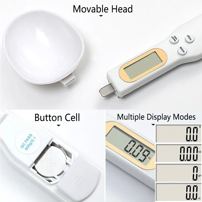 Electronic Kitchen Scale 500g 0.1g LCD Digital Measuring Food Flour Digital Spoon Scale Mini Kitchen Tool for Milk Coffee Scale — view 7