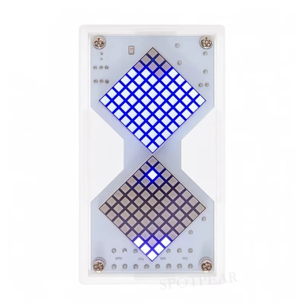 Electronic LED Dot Matrix Hourglass DIY Kit Gravity Sensor Adjustable Countdown Timer Clock Educational Soldering Practice Kit — view 2