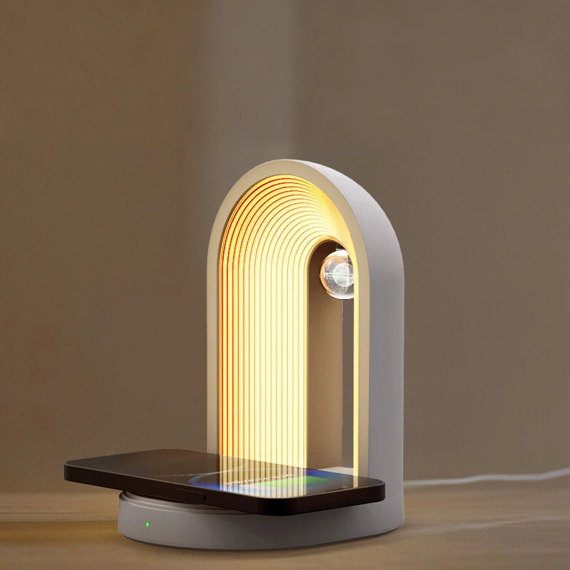Elfeland 3 in 1 Night Light With Wireless Phone Charging Function Bluetooth Speaker Bedside Music Night Lamp — view 2