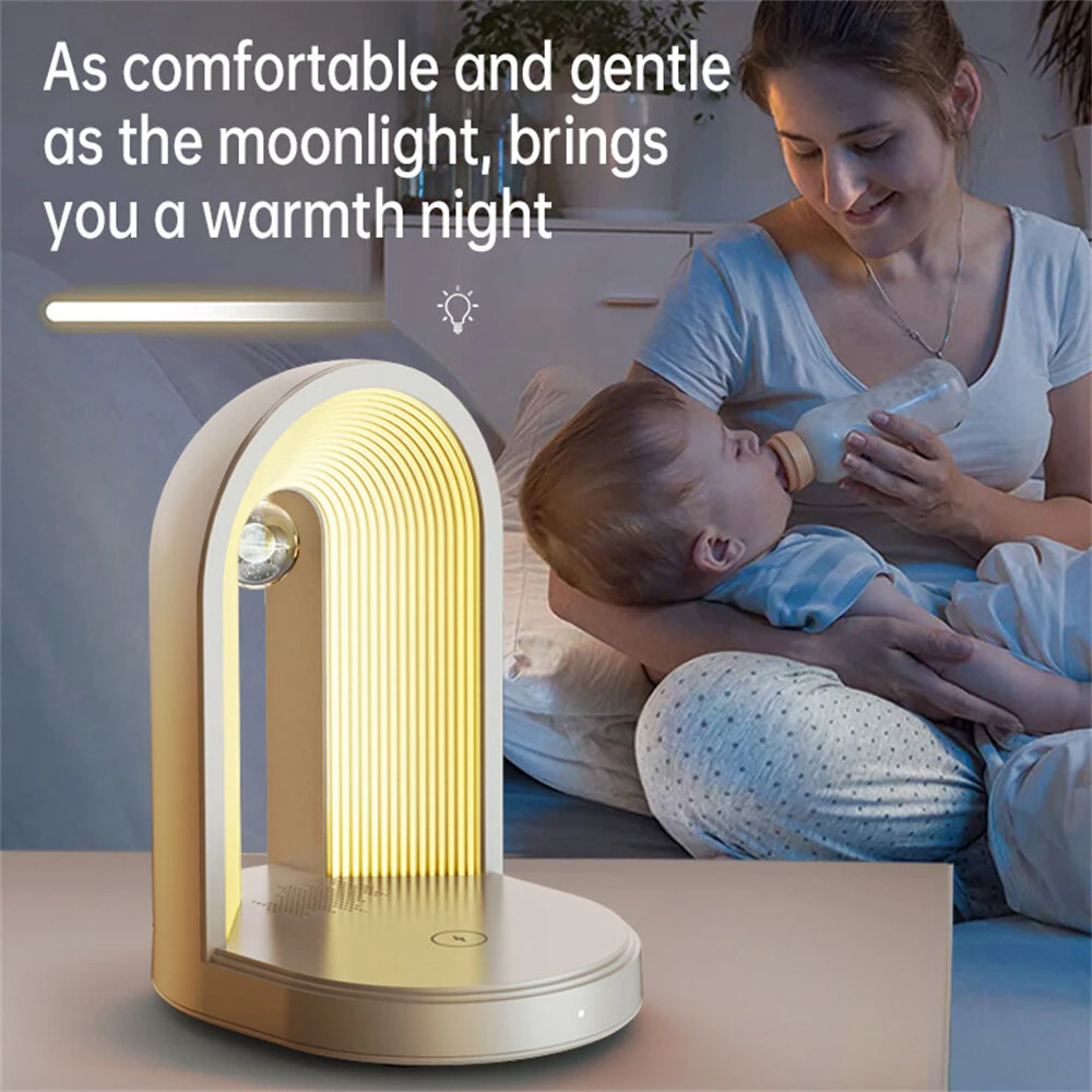 Elfeland 3 in 1 Night Light With Wireless Phone Charging Function Bluetooth Speaker Bedside Music Night Lamp — view 5