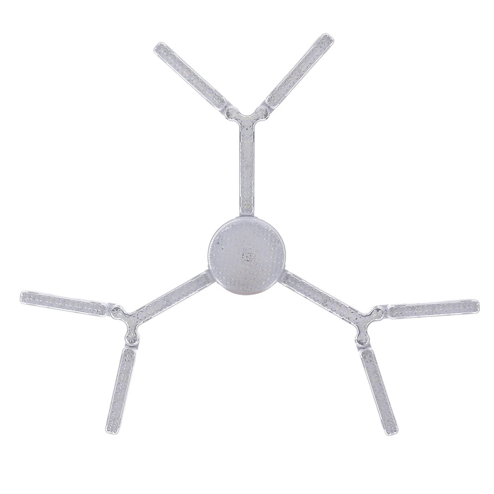 Elfeland 3/4/5 Leafs Foldable Crystal Snowflake LED Ceiling Light E27 Adjustable Shape AC 85~265V Ultra-Bright Wide-Angle Lighting for Home Garage Shop — view 6
