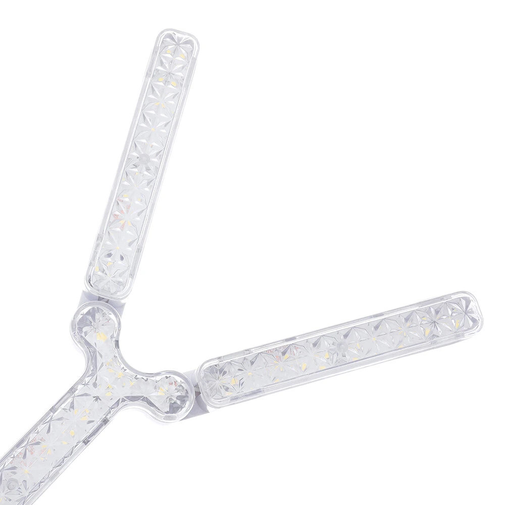 Elfeland 6-Leaf Foldable Crystal Snowflake LED Ceiling Light E27 Adjustable Shape AC 85~265V Ultra-Bright Wide-Angle Lighting for Home Garage Shop — view 10