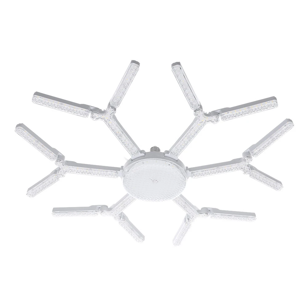 Elfeland 6-Leaf Foldable Crystal Snowflake LED Ceiling Light E27 Adjustable Shape AC 85~265V Ultra-Bright Wide-Angle Lighting for Home Garage Shop — view 5