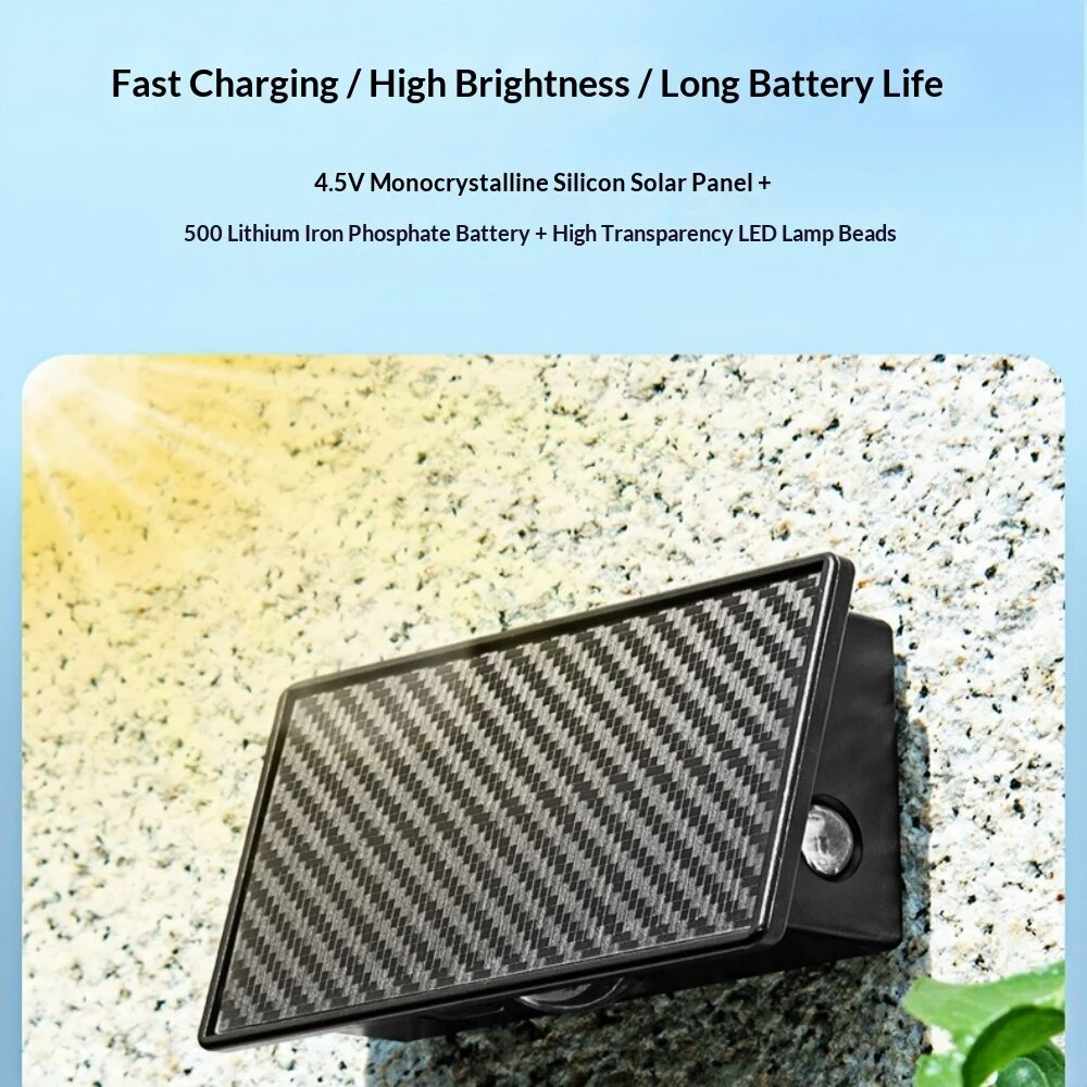 Elfeland LED Solar Wall Lamp 5 Lighting Modes Auto Solar Charging Waterproof Outdoor Courtyard Light for Garden Decoration — view 4