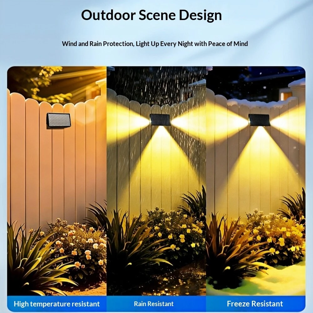 Elfeland LED Solar Wall Lamp 5 Lighting Modes Auto Solar Charging Waterproof Outdoor Courtyard Light for Garden Decoration — view 5